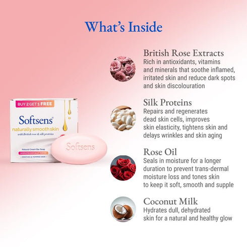 Softsens Naturally Smooth Skin Cream Bar Soap